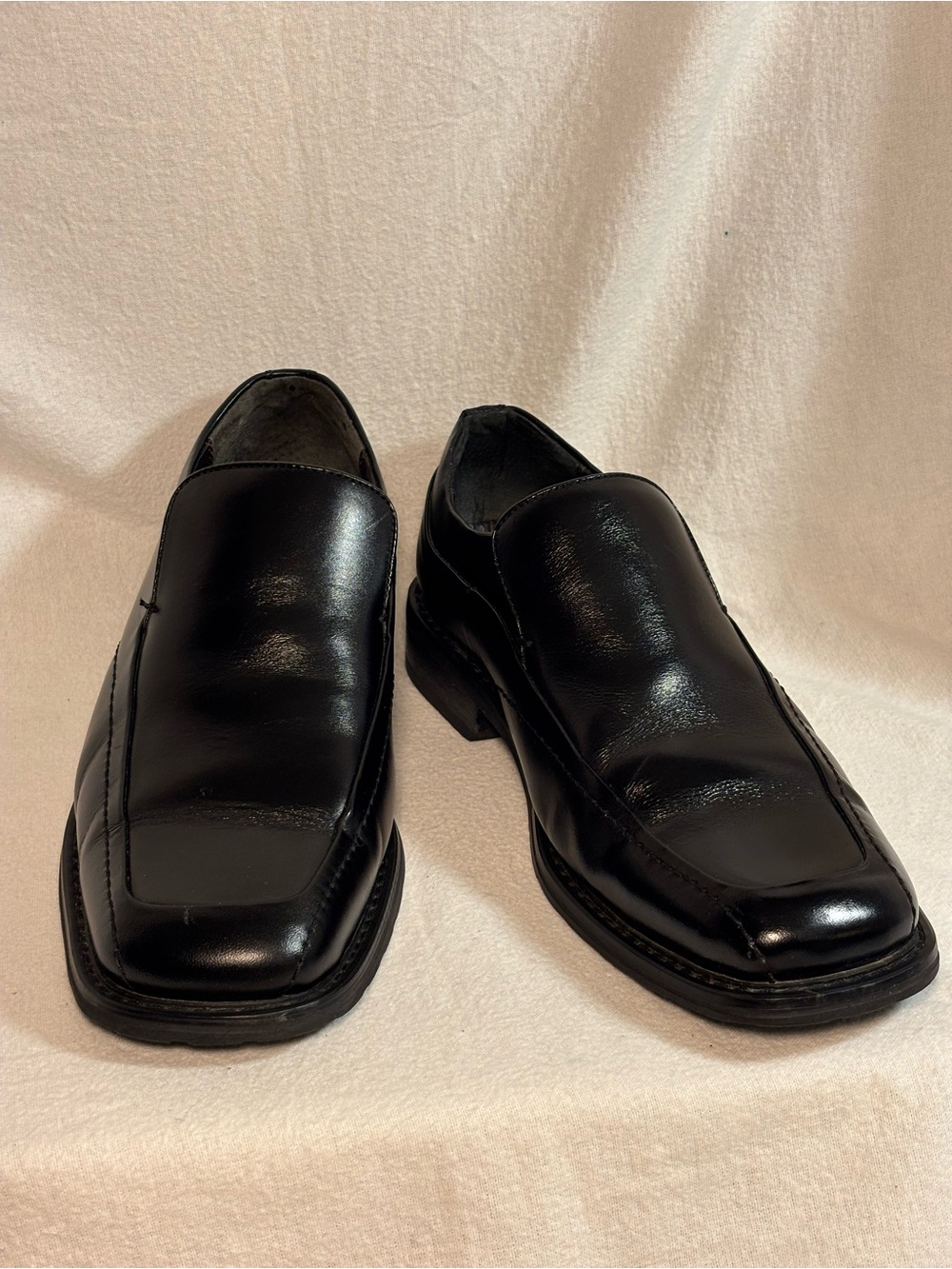 Florsheim Corbin Black Leather Square Toe Slip-On Loafers Men's 8.5 M